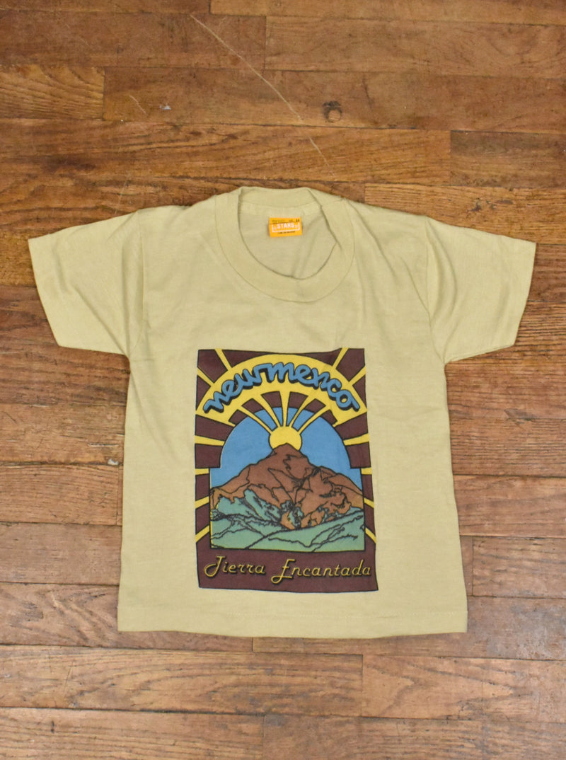 Vintage 70's - 80's Kids Tan New Mexico Tierra Encantada T-Shirt