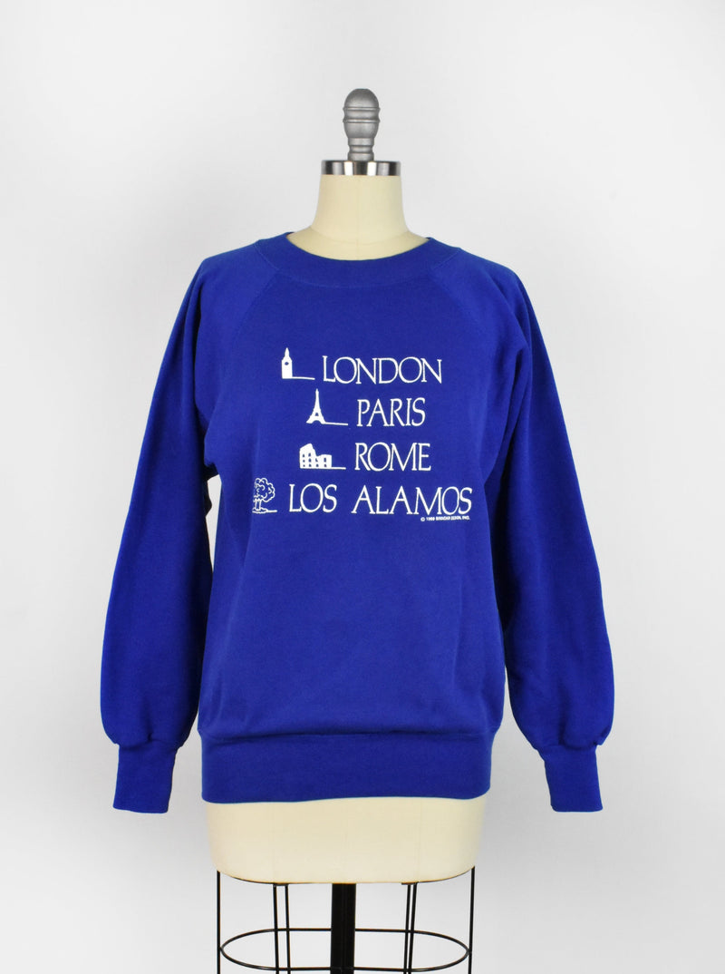 Vintage 1989 London Paris Rome Los Alamos Sweatshirt