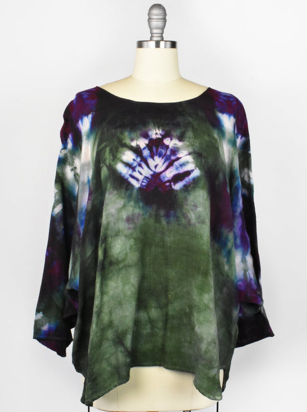 Vintage Tie Dye Dolman Long Sleeve Top