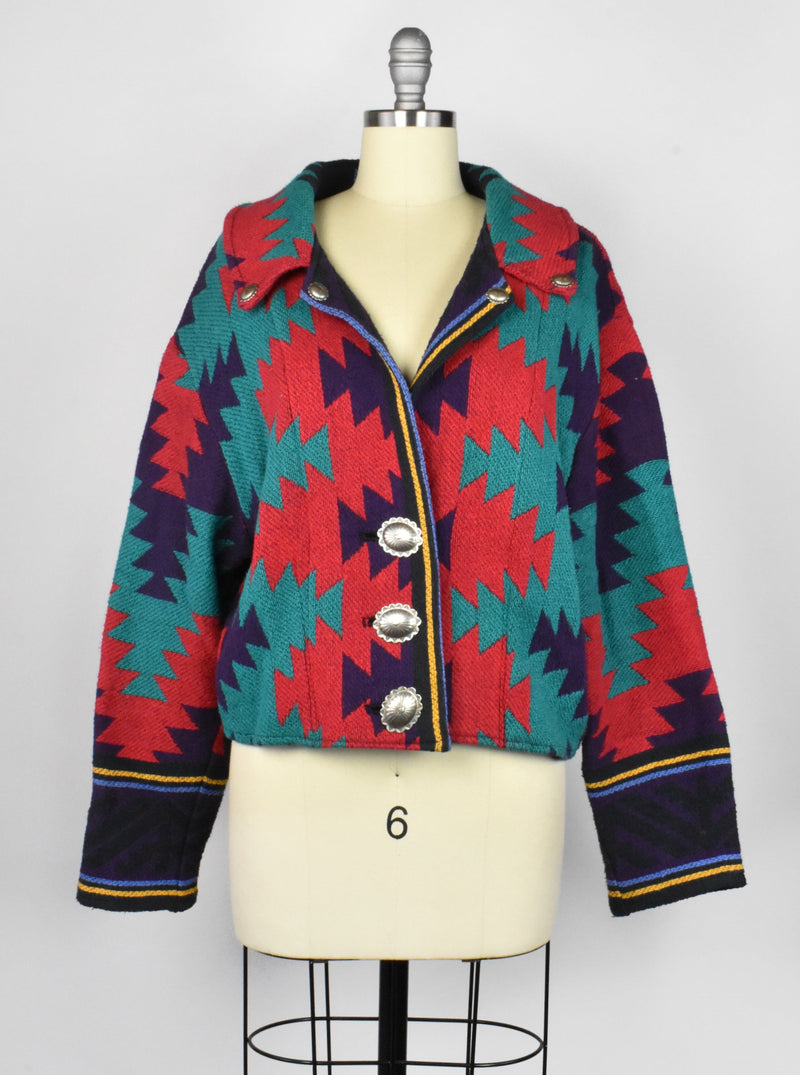 Vintage Southwestern Jacket with Concho Buttons