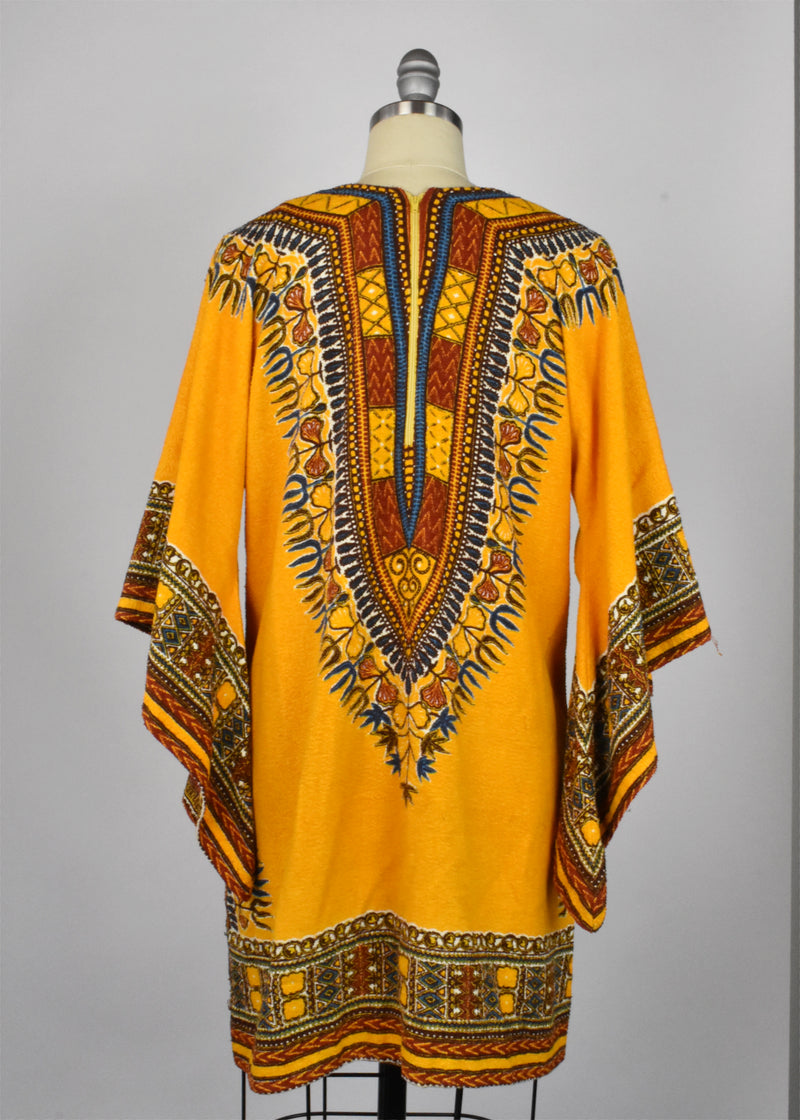 Vintage 1970's Hippie Boho Indian Terrycloth Tunic