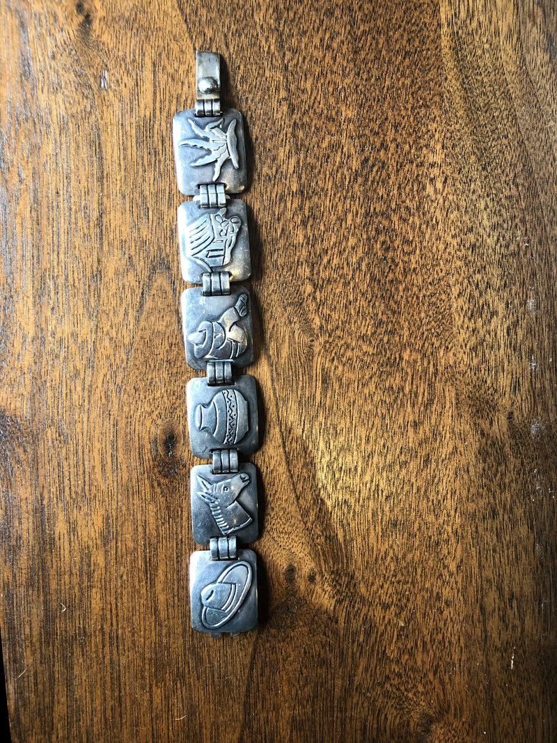 Mexican Theme Sterling Silver Bracelet