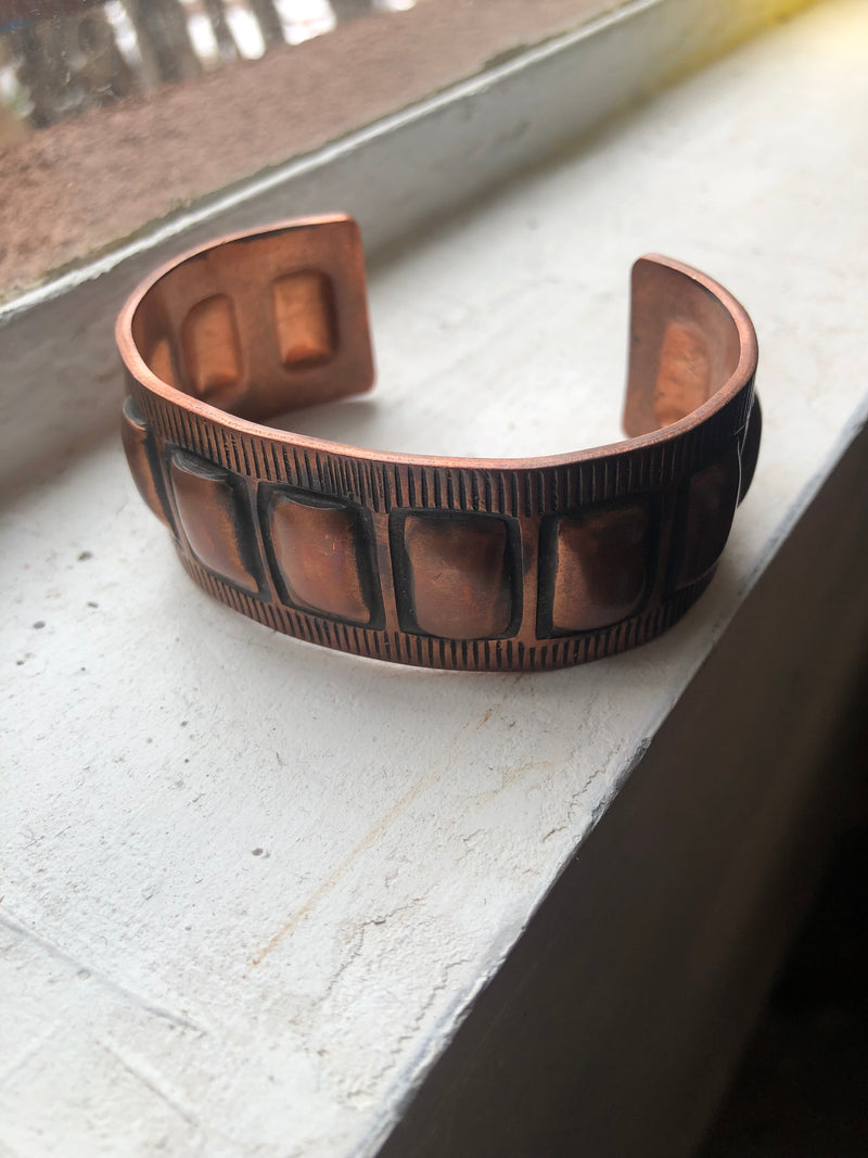Rectangle Ronnie Willie Copper Cuff #1