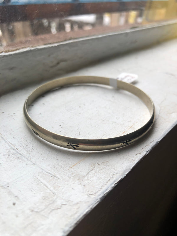 Sterling Silver Round Bangle #2
