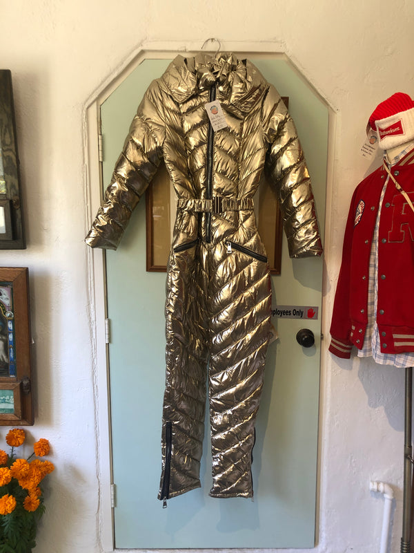 Gold Puffy Snow Suit