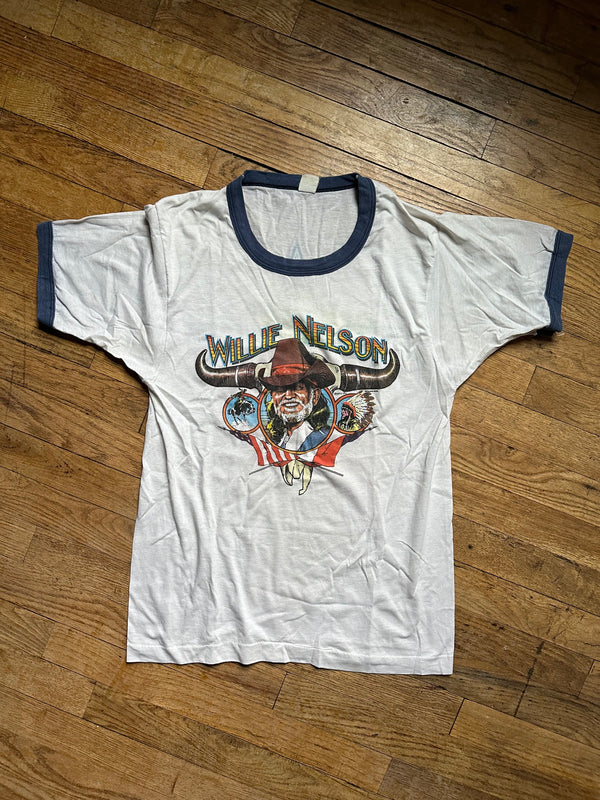 1986 Willie Nelson & Family Tour Wrangler Ringer Tee