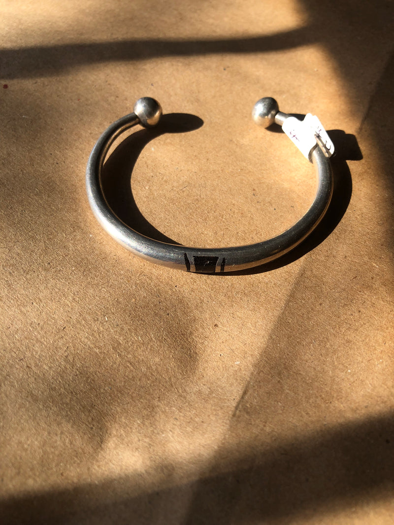 Dine Onyx and Sterling Bracelet