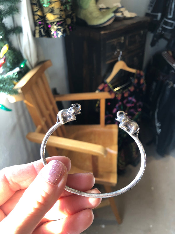 Sterling Silver Elephant Bracelet