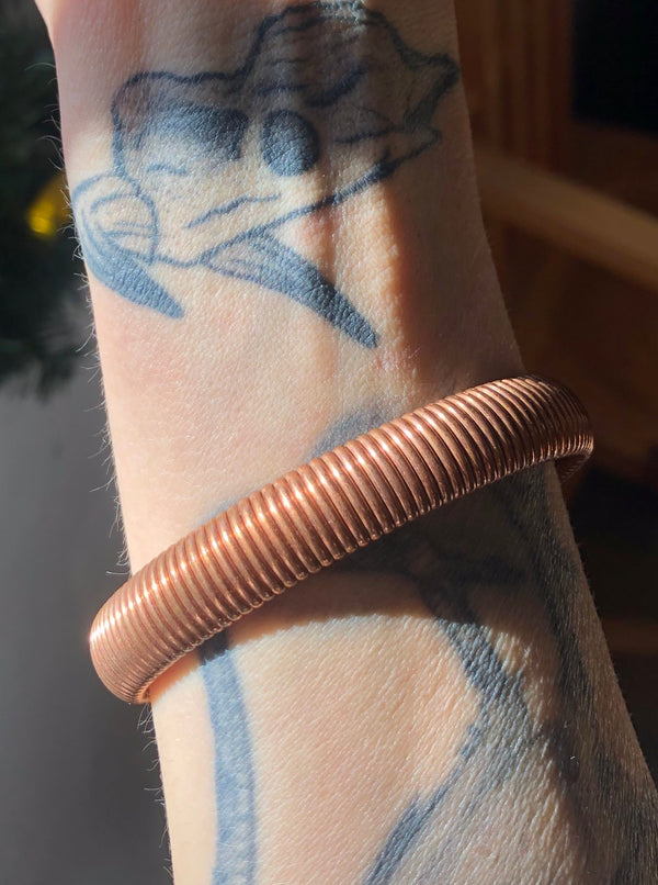 Ribbed Copper Cuff