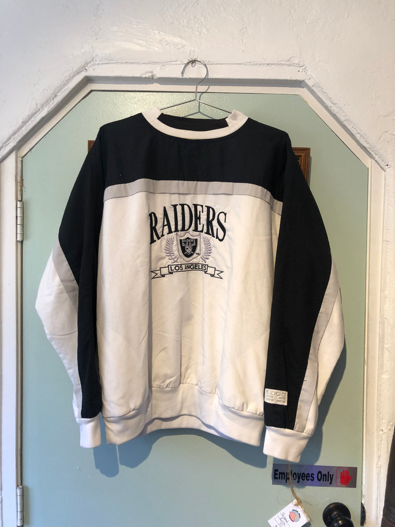 Logo 7 Black, White, and Gray L.A. Raiders Sweatshirt, Large