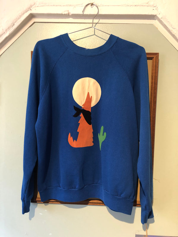 Blue Howling Coyote Sweatshirt