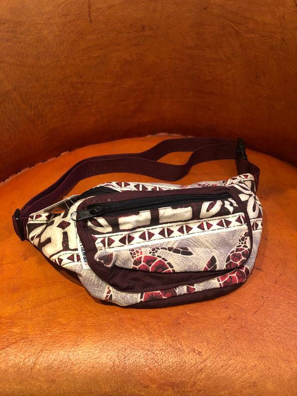 Made in Hawaii Island Style Maroon/Off White Fanny Pack