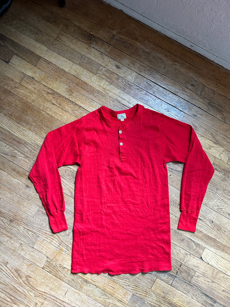 80's L.L. Bean River Drivers Thermal Henley