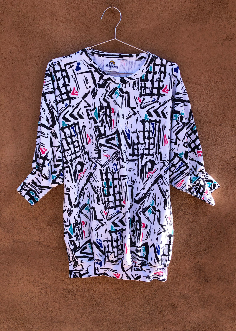 80's Fun Print Blouse