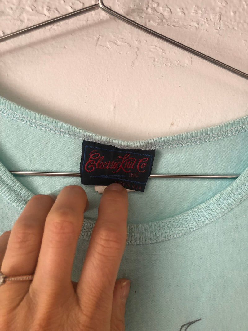 1980's Sparkly Electric Knit Tee