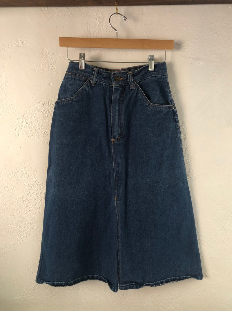1970's A-Line Denim Skirt