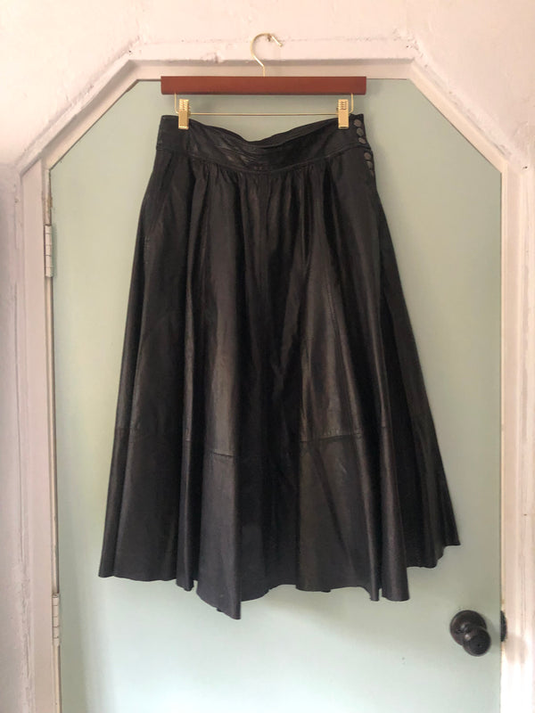 Full Leather Skirt by Montes Leatherwear