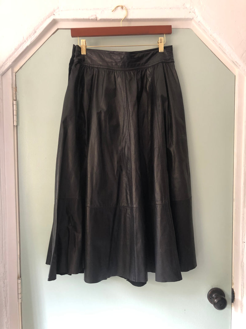 Full Leather Skirt by Montes Leatherwear