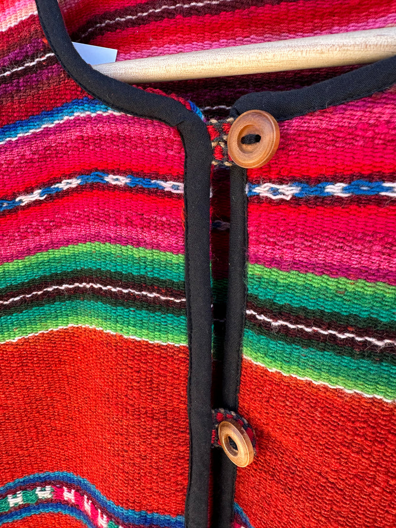 Mexican Blanket Style Wool Jacket