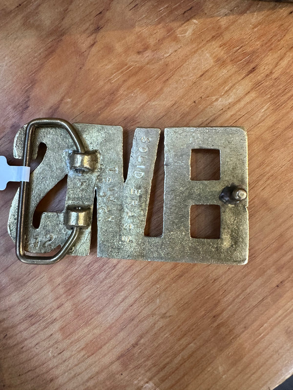 Solid Brass ELVIS Belt Buckle