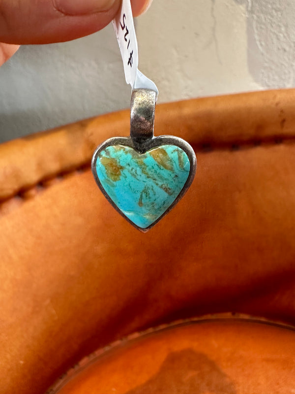 Sterling Silver Turquoise Heart Pendant