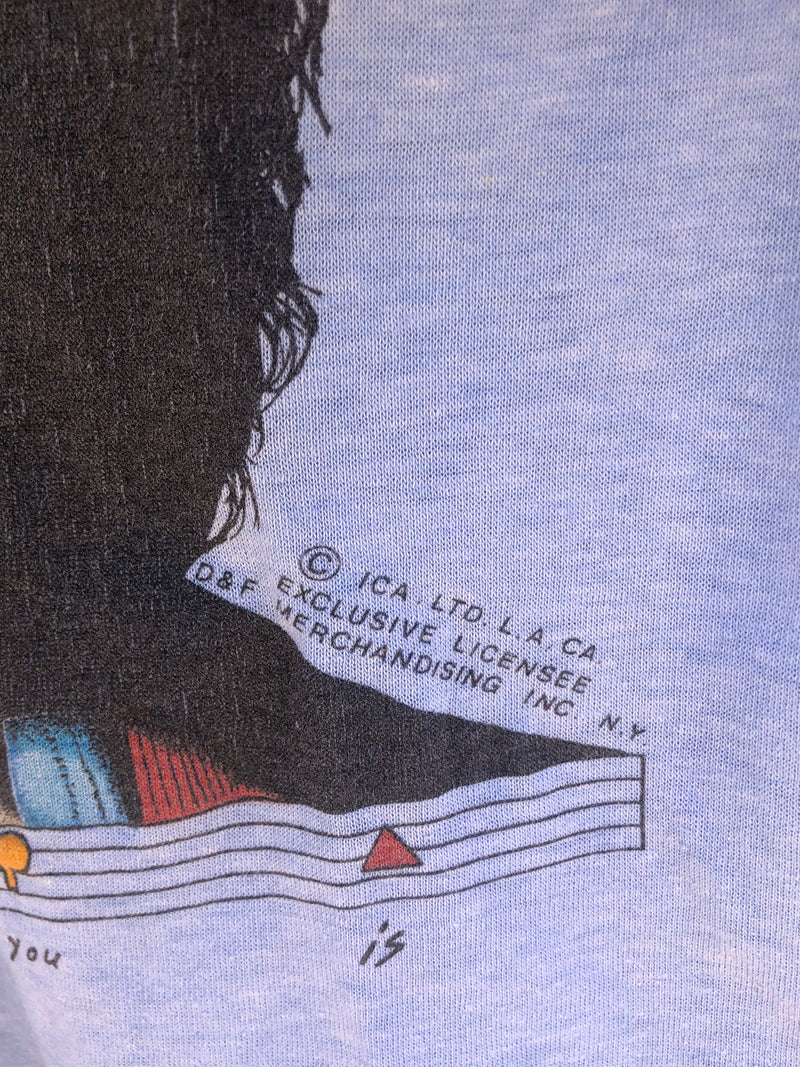 Blue Frank Zappa 1980 Tour T-shirt