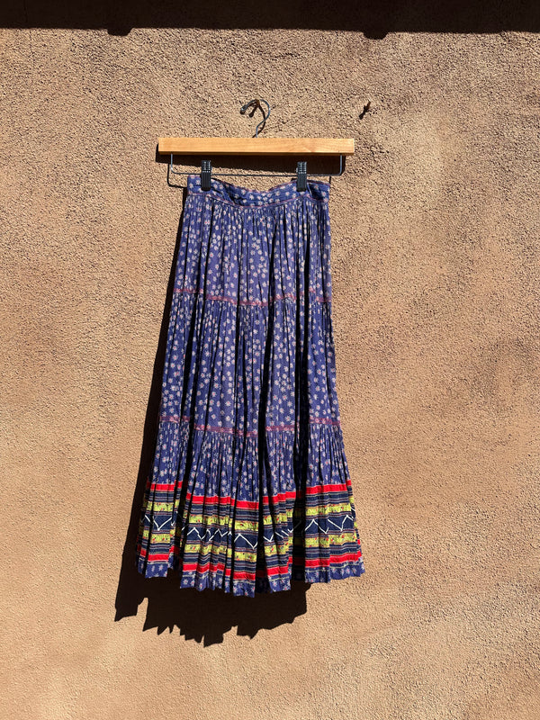 1970's Blue Prairie Skirt