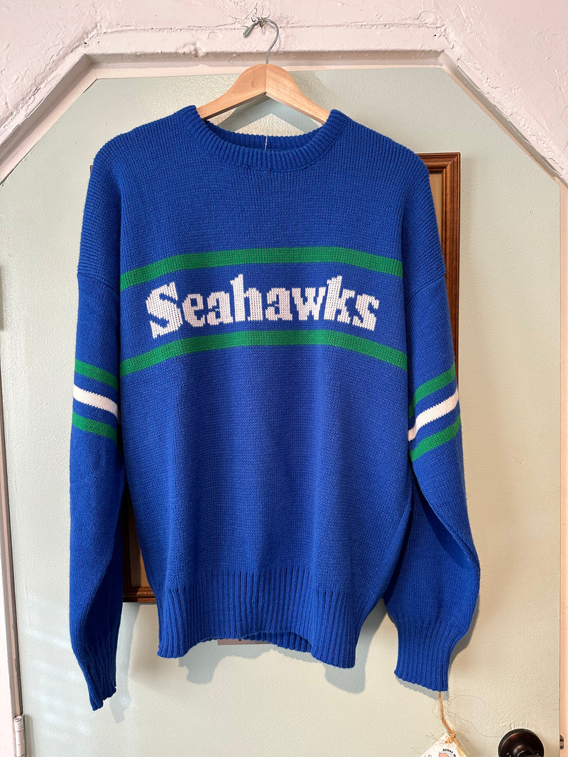 Blue Seattle Seahawks Cliff Engle Sweater XL