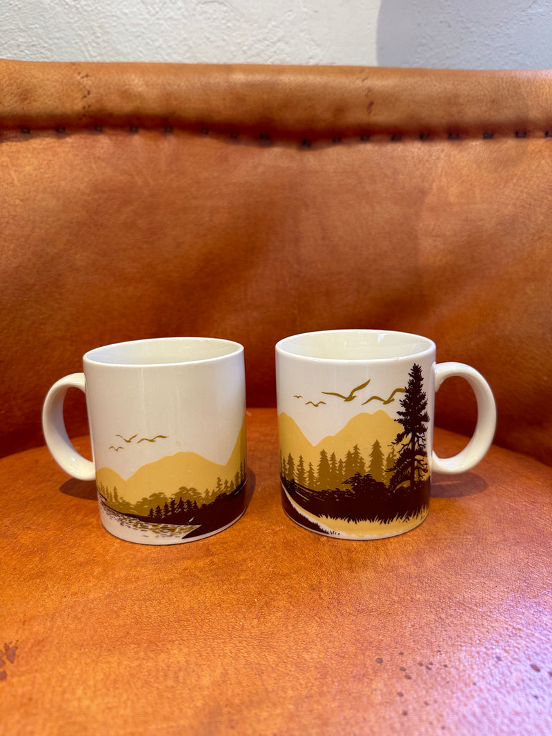 Mountain and Lake Scene Otagiri Mugs