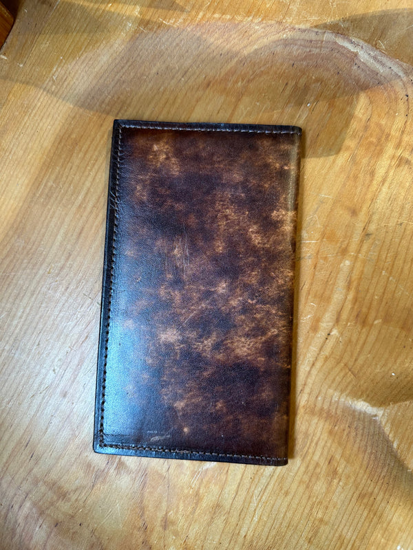 Embossed Duck Checkbook Wallet 100% Leather