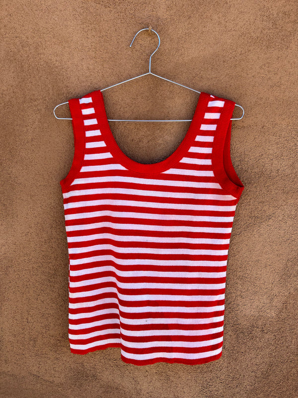 Red and White 1960's Tank Top