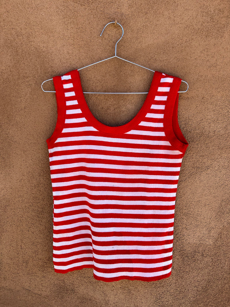 Red and White 1960's Tank Top