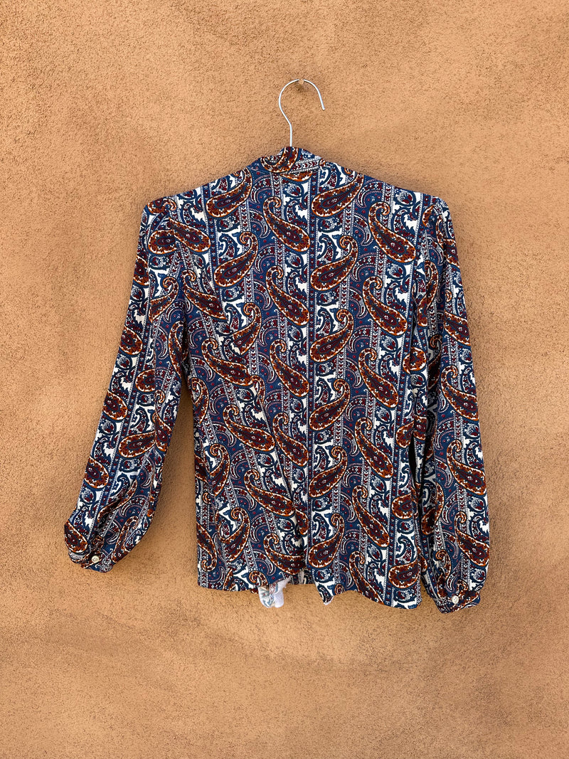 70's Adrianne Ross Paisley Blouse