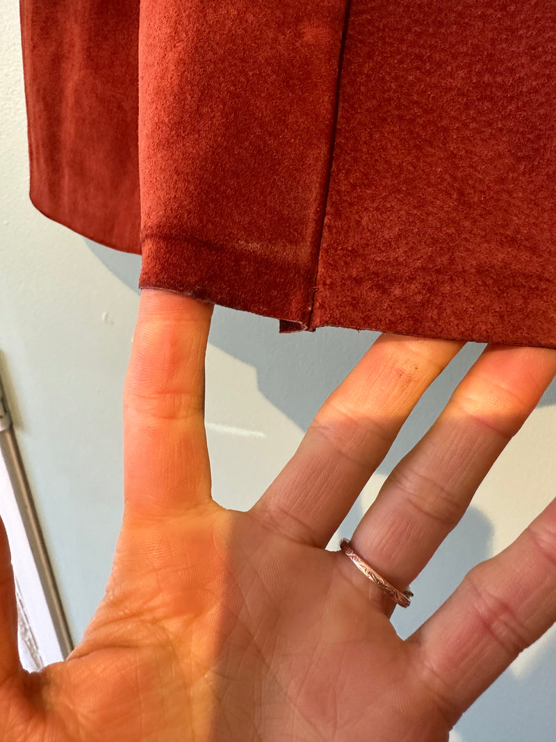 Early 80's Overland Suede and Leather Skirt