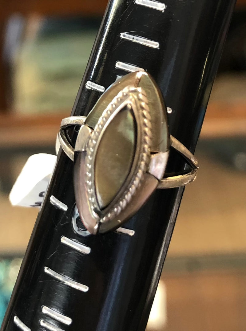 Abalone Eye Sterling Silver Ring