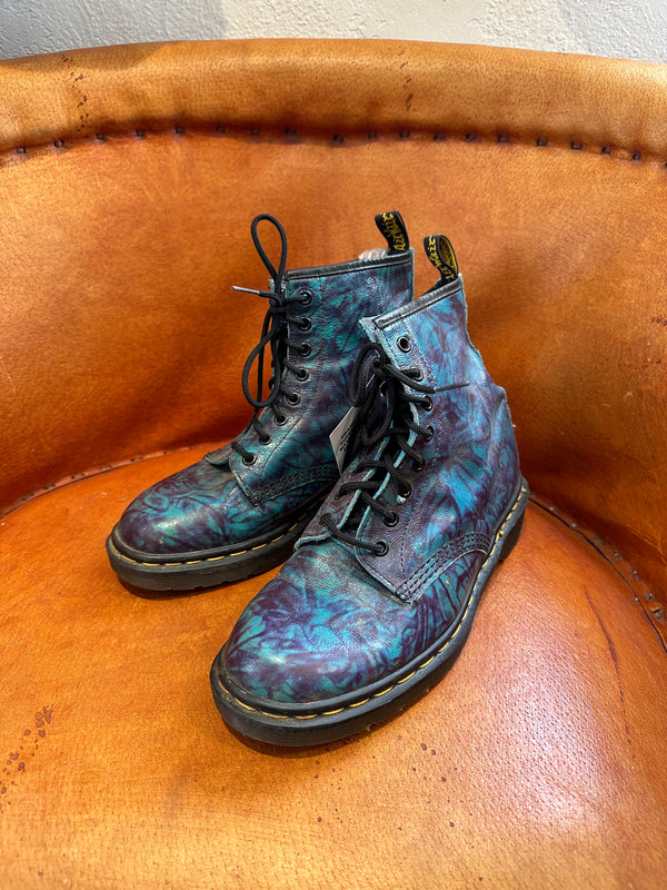 MIE Dr. Marten Blue Marbled 1460 Combat Boots 9