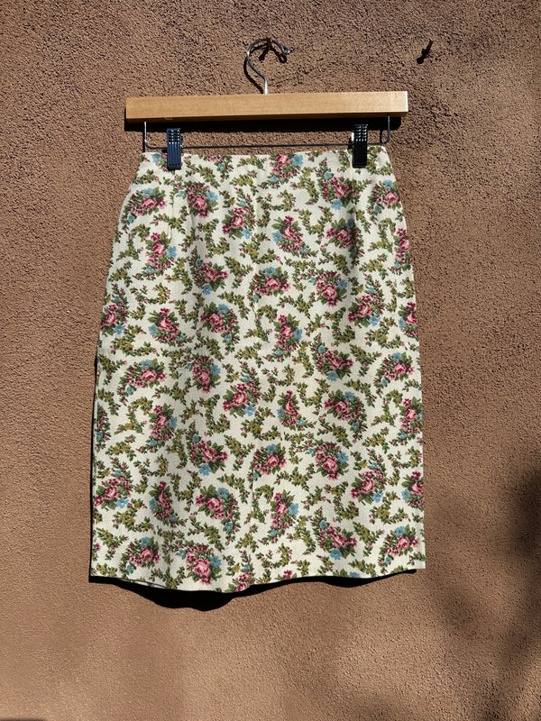 1960's Floral Pencil Skirt