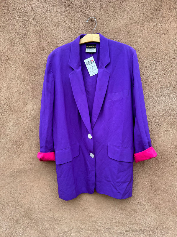 Purple Donna Karan Blazer