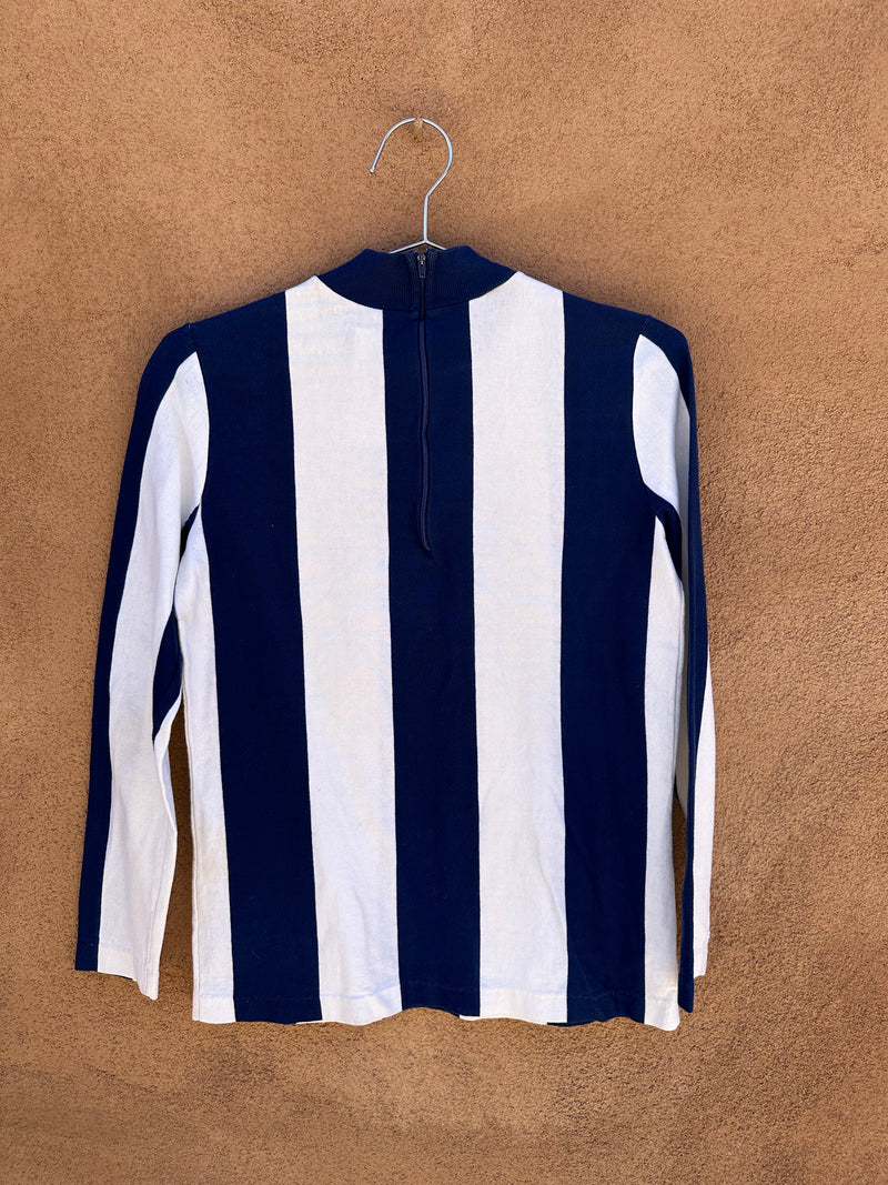 Anchor White and Blue Long Sleeve Tee