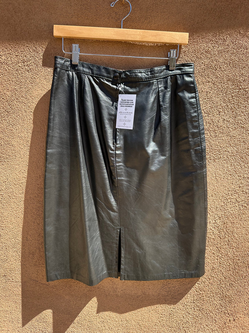 Black Leather Skirt by S & U Fashions - New York