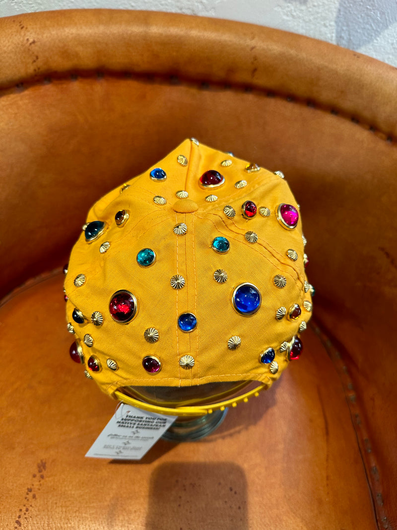 Studded Yellow Cap