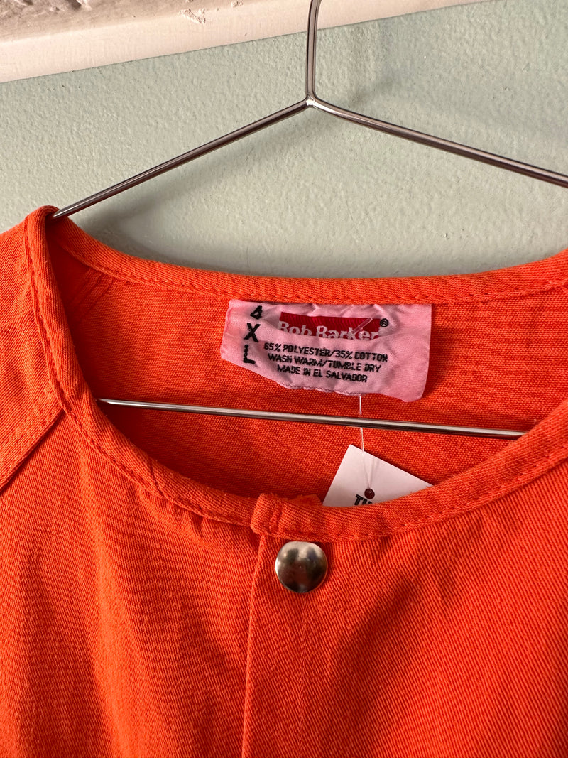 Orange Short Sleeve Bob Barker Jumpsuit - 4XL