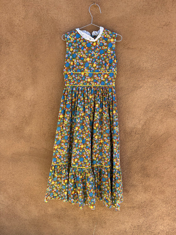 1960's Girl's Babydoll Prairie Dress - 8