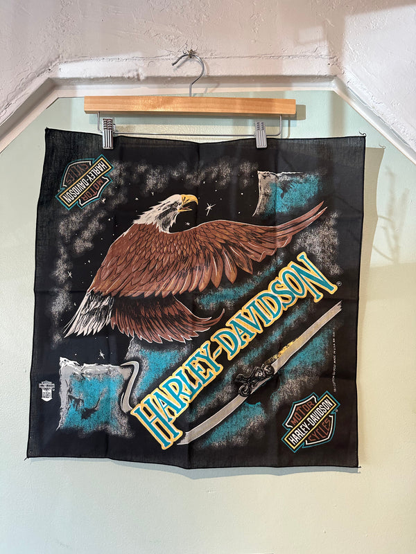 Harley Davidson Eagle and Mountains Handkerchief