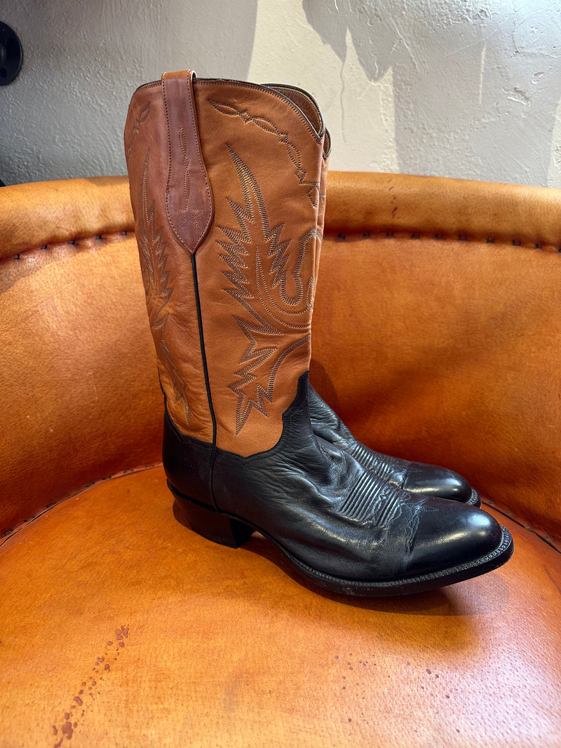 Two Tone Black and Brown J.B. Hill Boots - 9D