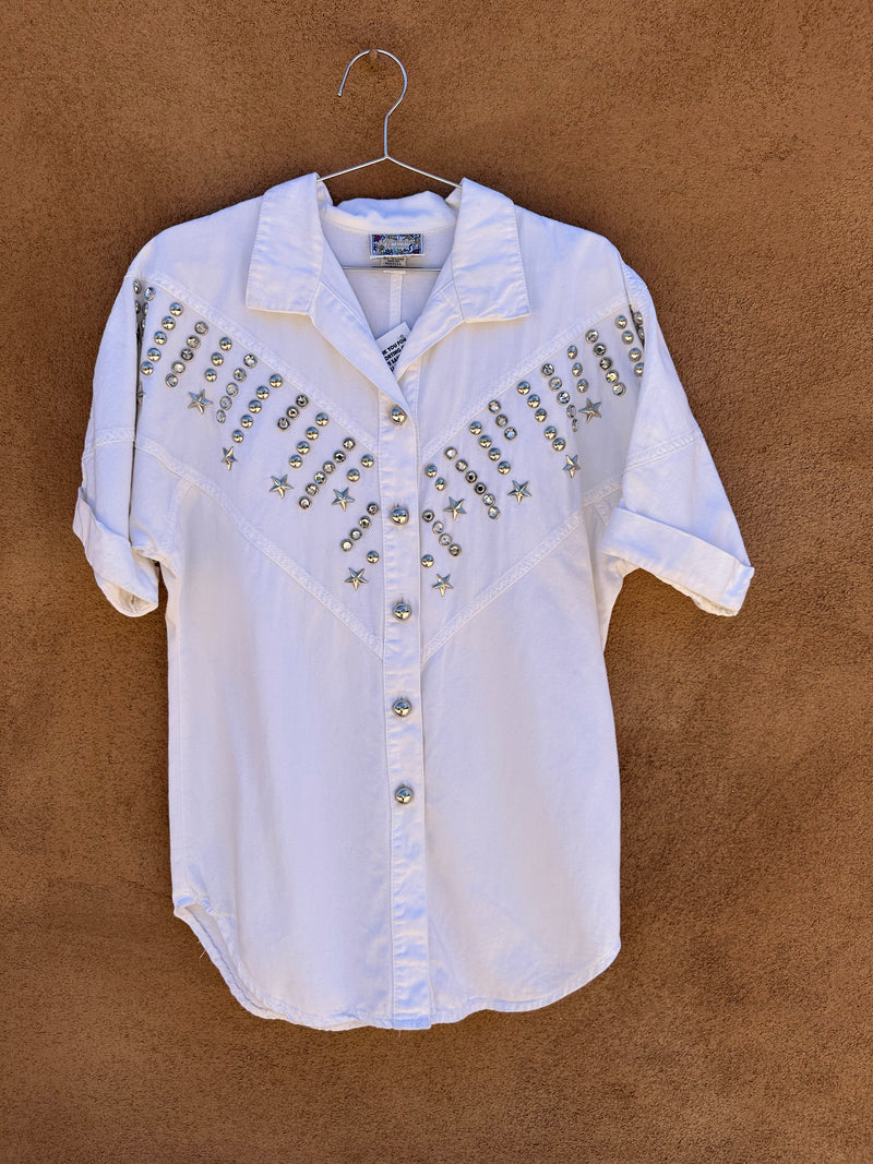 1980's Bedazzled Top, Monique Fashions