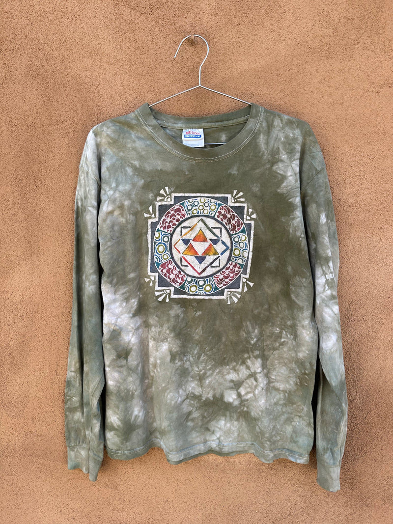 Tie Dye Shirt with Esoteric Symbol