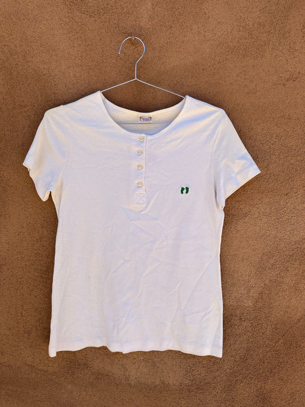 1970's Hang Ten by Charlie's Girls Henley Tee