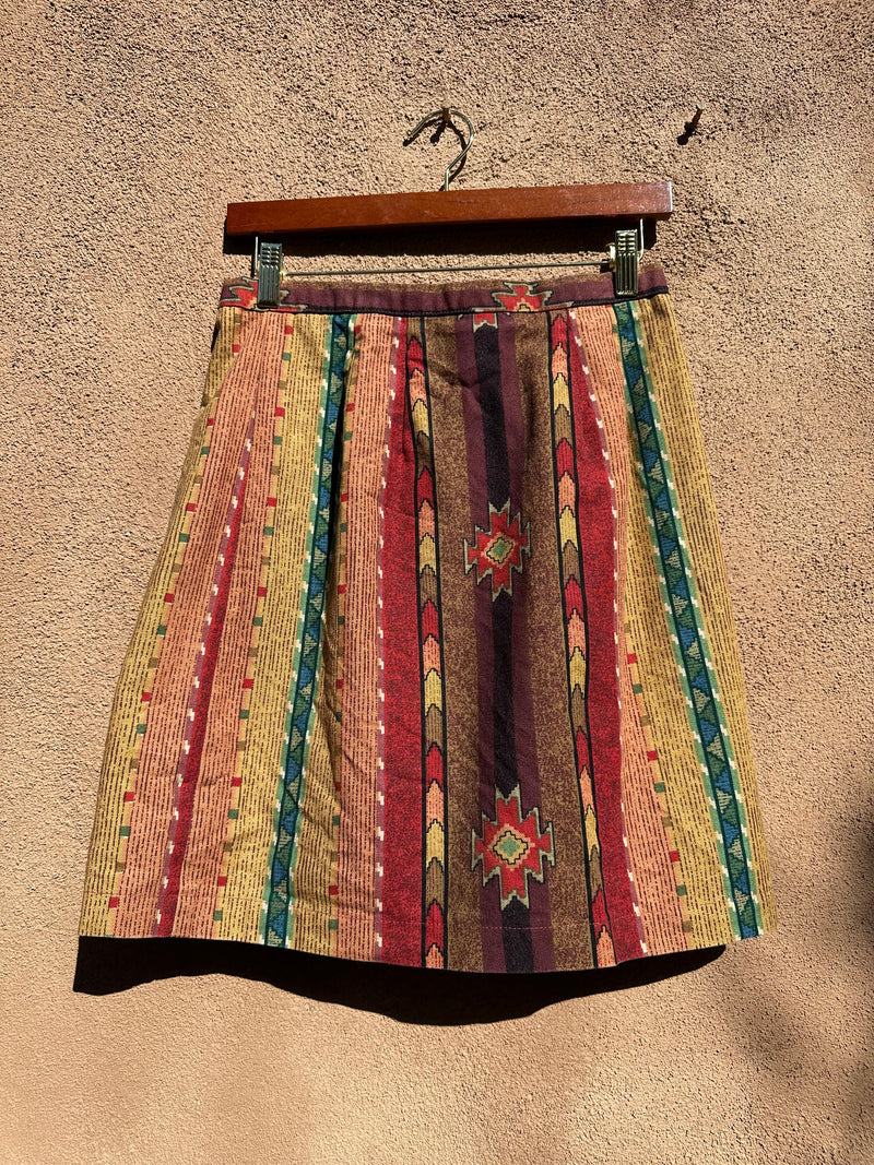 Southwest Geometric Print Skirt