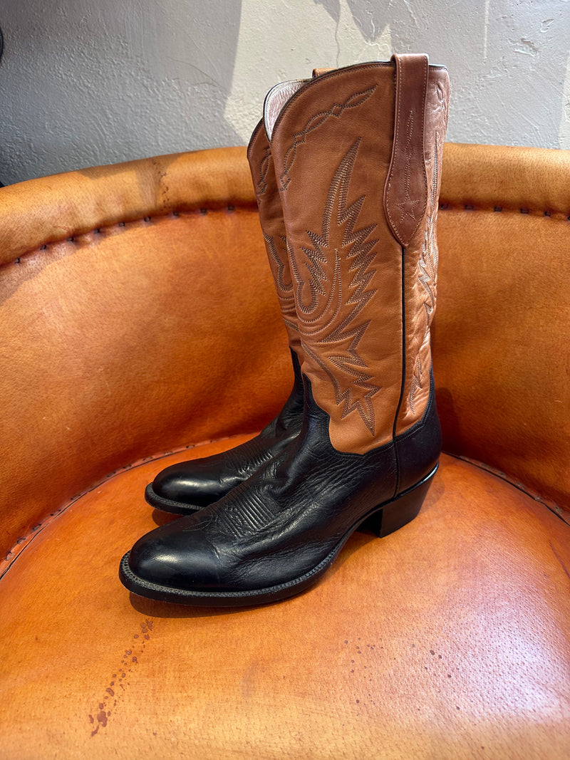 Two Tone Black and Brown J.B. Hill Boots - 9D